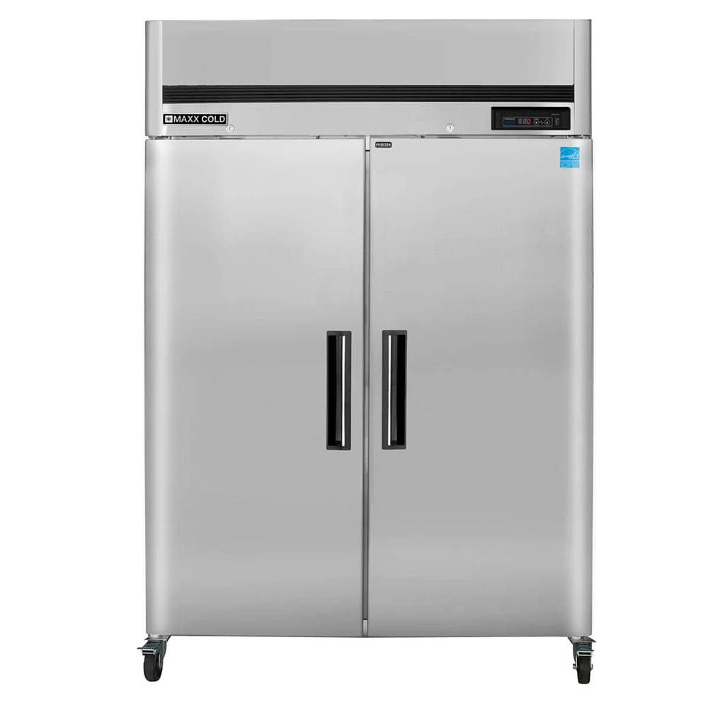 Maxx Cold MCFT-49FDHC 54" Two Section Reach In Freezer, (2) Solid Doors, 120v