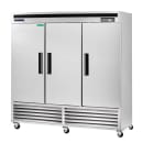 Maxx Cold MCR-72FDHC 81" Three Section Reach In Refrigerator, (3) Left/Right Hinge Solid Doors, 120v thumbnail 2