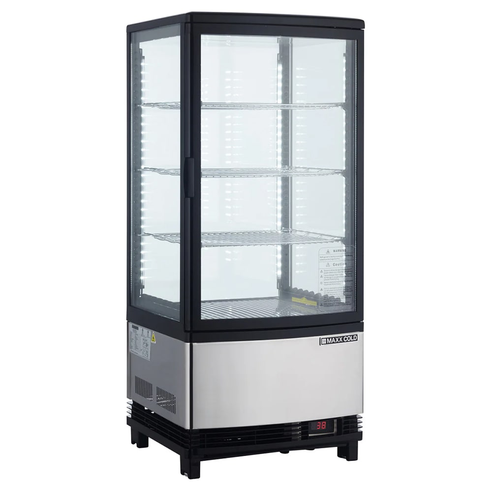 Maxx Cold MECR-31D 16 7/10" X-Series Self Service Countertop Refrigerated Display Case - (4) Levels, 120v