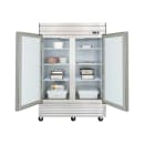 5O7O 54 3/16" Two Section Reach In Refrigerator, (2) Right/Left Hinge Solid Doors, 115v (MER49) thumbnail 4