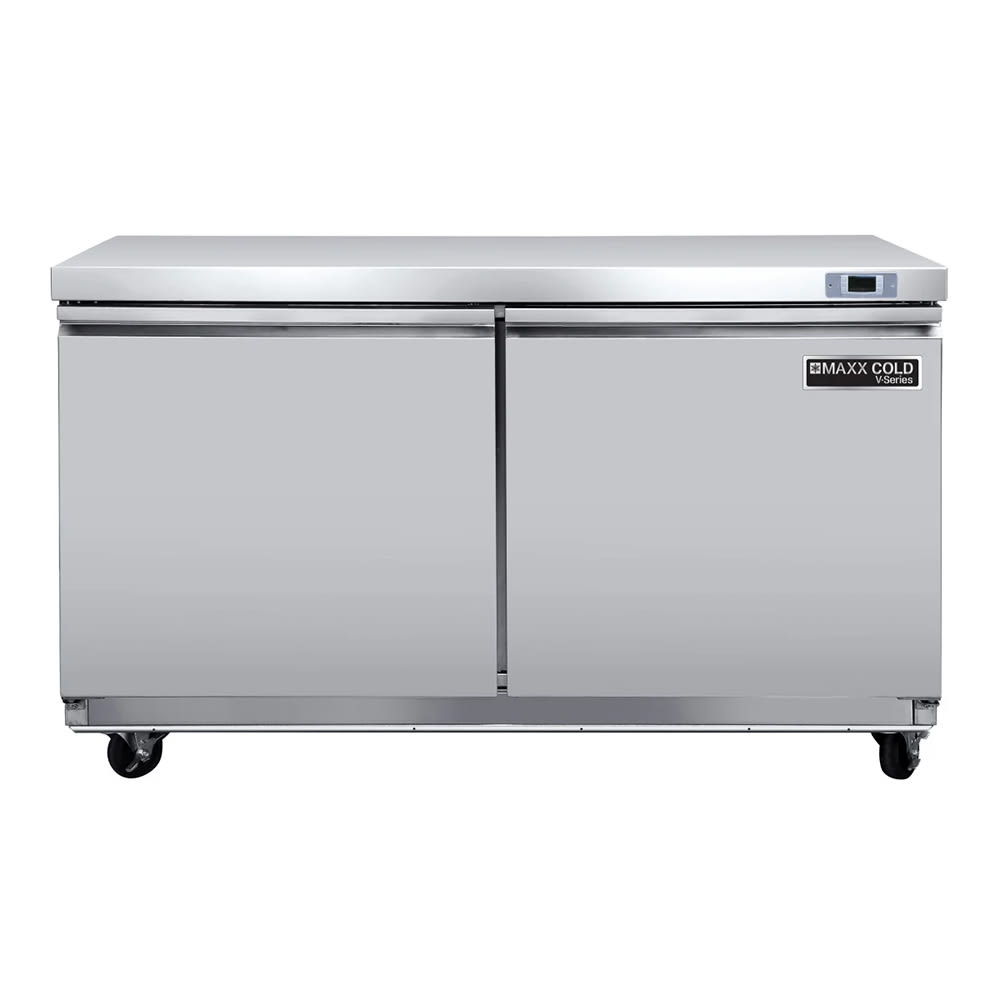 Maxx Cold MVF48UHC 48 2/5" V-Series Undercounter Freezer w/ (2) Sections & (2) Doors, 115v