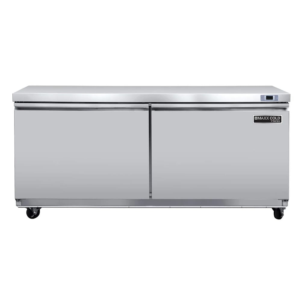 Maxx Cold MVF60UHC 61 1/5" V-Series Undercounter Freezer w/ (2) Sections & (2) Doors, 115v