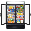 Maxx Cold MVMF48B 54" V-Series Two Section Display Freezer w/ Swing Doors - Bottom Mount Compressor, Black, 208-230v thumbnail 3