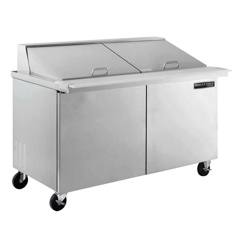 Maxx Cold MVR60MHC 61 1/5" V-Series Mega Top Sandwich/Salad Prep Table w/ Refrigerated Base, 115v