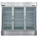 Maxx Cold MVR-72GDHC 81 1/5" V-Series Three Section Reach In Refrigerator, (3) Left/Right Hinge Glass Doors, 220v thumbnail 2