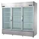 Maxx Cold MVR-72GDHC 81 1/5" V-Series Three Section Reach In Refrigerator, (3) Left/Right Hinge Glass Doors, 220v thumbnail 3