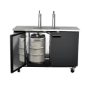 Maxx Cold MXBD60-2BHC 61 1/16" X-Series Kegerator Beer Dispenser w/ (2) Keg Capacity - (2) Columns, Black, 120v thumbnail 3