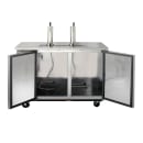 Maxx Cold MXBD60-2SHC 61 1/16" X-Series Kegerator Beer Dispenser w/ (2) Keg Capacity - (2) Columns, Stainless, 120v thumbnail 3