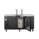 Maxx Cold MXBD72-2BHC 73 1/16" X-Series Kegerator Beer Dispenser w/ (3) Keg Capacity - (2) Columns, Black, 120v thumbnail 2