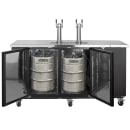Maxx Cold MXBD72-2BHC 73 1/16" X-Series Kegerator Beer Dispenser w/ (3) Keg Capacity - (2) Columns, Black, 120v thumbnail 3