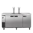 Maxx Cold MXBD72-2SHC 73 1/16" X-Series Kegerator Beer Dispenser w/ (3) Keg Capacity - (2) Columns, Stainless, 120v thumbnail 2