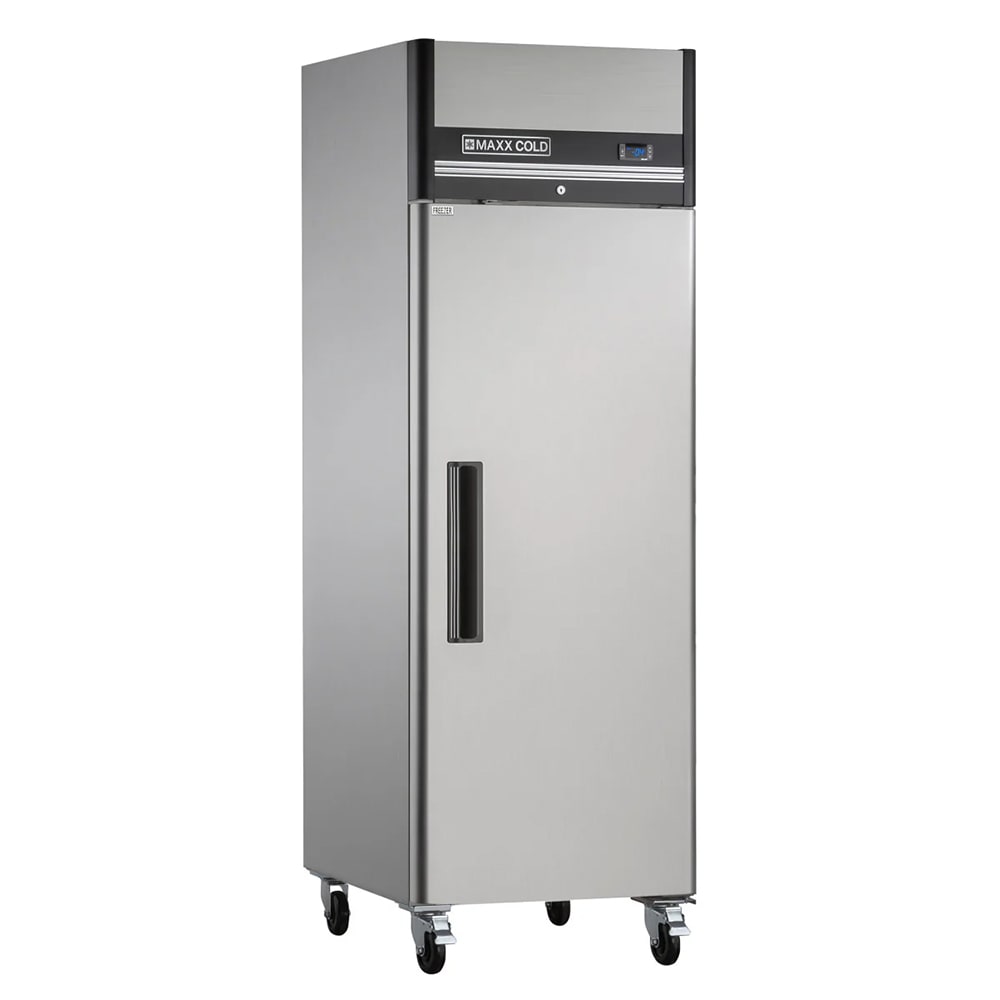 Maxx Cold MXCF-19FDHC 25 1/5" X-Series One Section Reach In Freezer, (1) Solid Door, 120v