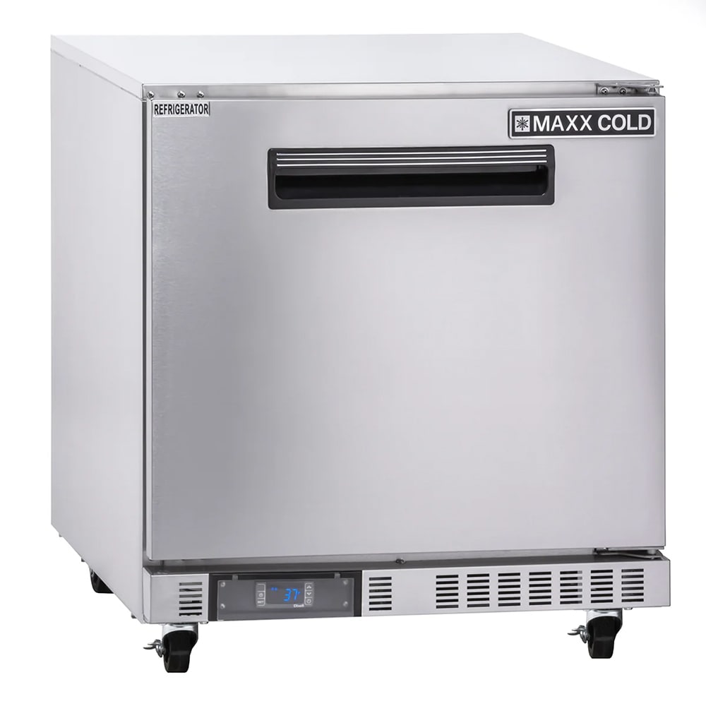 Maxx Cold MXCR27U-FBHC 27 1/2" X-Series Undercounter Refrigerator w/ (1) Section & (1) Door, 120v