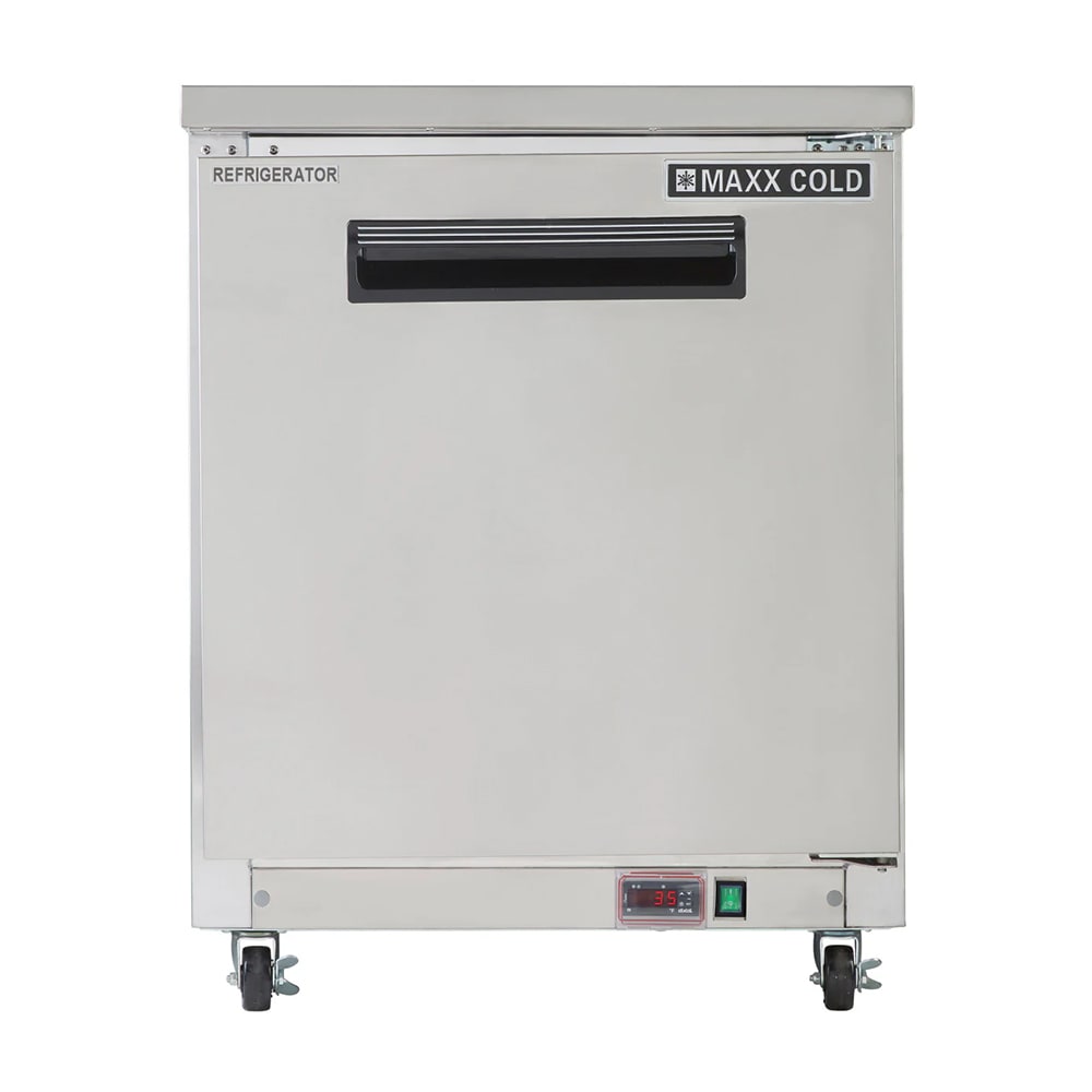 Maxx Cold MXCR27UHC 28" X-Series Undercounter Refrigerator w/ (1) Section & (1) Door, 120v