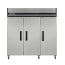 Maxx Cold MXCR-72FDHC 81" X-Series Three Section Reach In Refrigerator, (3) Left/Right Hinge Solid Doors, 120v thumbnail 2