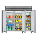 Maxx Cold MXCR-72FDHC 81" X-Series Three Section Reach In Refrigerator, (3) Left/Right Hinge Solid Doors, 120v thumbnail 3
