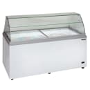 Maxx Cold MXDC-12 70" X-Series Mobile Ice Cream Dipping Cabinet w/ 22 Tub Capacity - White, 120v thumbnail 6
