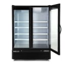 Maxx Cold MXGDM-50FBHC 54" X-Series Two Section Display Freezer w/ Swing Doors - Bottom Mount Compressor, Black, 120v thumbnail 6