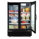 Maxx Cold MXGDM-50FBHC 54" X-Series Two Section Display Freezer w/ Swing Doors - Bottom Mount Compressor, Black, 120v thumbnail 7
