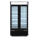 Maxx Cold MXM2-36FBHC 39 1/2" X-Series Two Section Display Freezer w/ Swing Doors - Bottom Mount Compressor, Black, 120v thumbnail 2