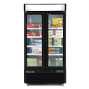 Maxx Cold MXM2-36FBHC 39 1/2" X-Series Two Section Display Freezer w/ Swing Doors - Bottom Mount Compressor, Black, 120v thumbnail 3