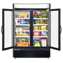 Maxx Cold MXM2-48FBHC 54" X-Series Two Section Display Freezer w/ Swing Doors - Bottom Mount Compressor, Black, 208-240v thumbnail 3
