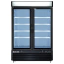 Maxx Cold MXM2-48RBHC 54" X-Series Two Section Glass Door Merchandiser - (2) Left/Right Hinge Doors, Black, 120v thumbnail 2