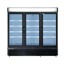 Maxx Cold MXM3-72FBHC 81" X-Series Three Section Display Freezer w/ Swing Doors - Bottom Mount Compressor, Black, 208-230v thumbnail 2