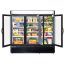 Maxx Cold MXM3-72FBHC 81" X-Series Three Section Display Freezer w/ Swing Doors - Bottom Mount Compressor, Black, 208-230v thumbnail 3