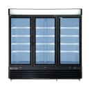 Maxx Cold MXM3-72RBHC 81" X-Series Three Section Glass Door Merchandiser - (3) Left/Right Hinge Doors, Black, 120v thumbnail 2
