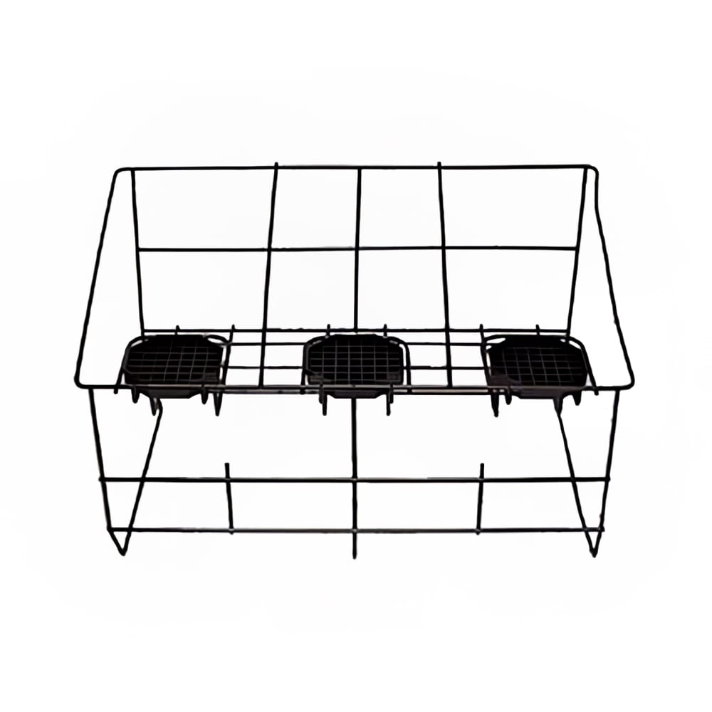 Fetco A03500000 3 Position Airpot Rack w/ Drip Tray - Wire, Black