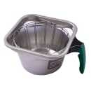 Fetco B003110G1 Iced Tea Brew Basket w/ Green Handle - 13" x 5", Stainless Steel thumbnail 3