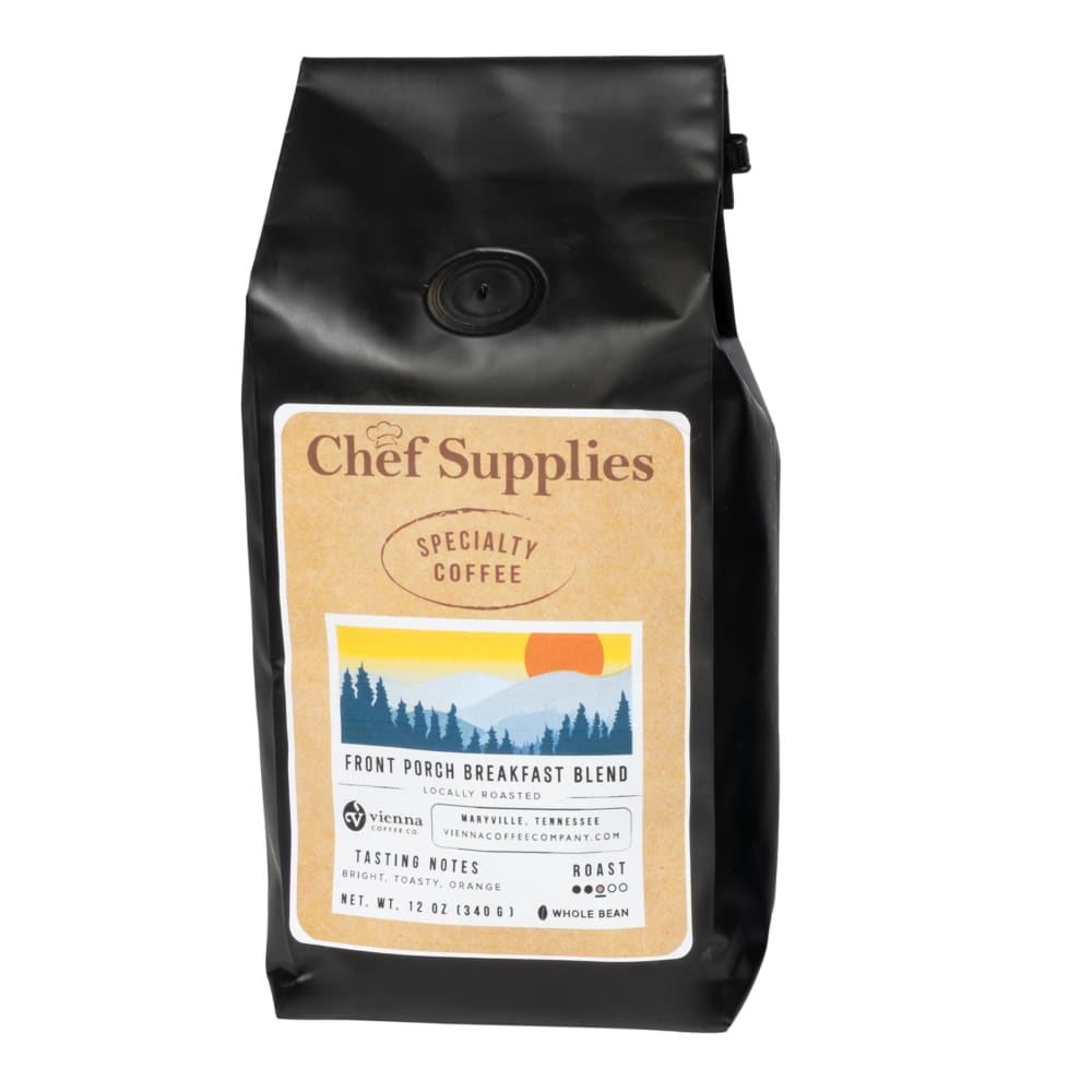Vienna Coffee 12 oz Whole Bean Coffee, Front Porch Breakfast Blend (WFPBBW-12)