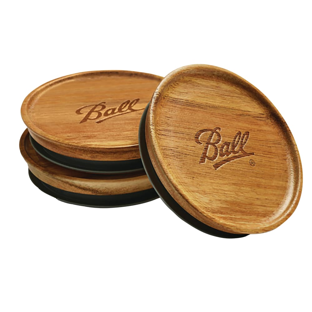 Ball 2141326 Lid for Ball® Wide Mouth Jars - Acacia Wood