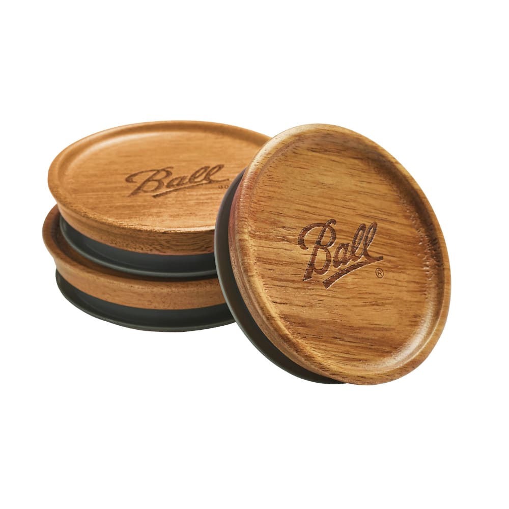 Ball 2141327 Lid for Ball® Regular Mouth Jars - Acacia Wood