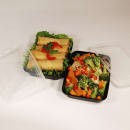 CuBE Packaging 12 oz Rectangular Container w/ Lid - Plastic, Black (CR-811B) thumbnail 3
