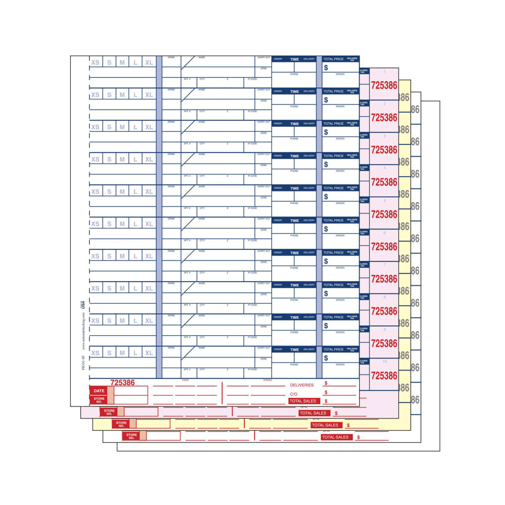 National Checking Company Delivery Form - (1) Part Booked, (10) Lines (PICO1-SP)