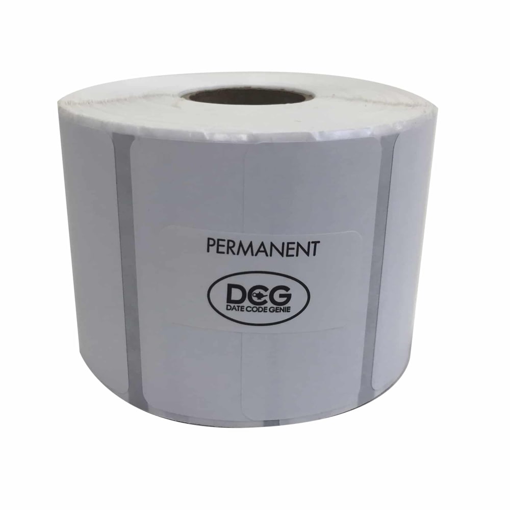 National Checking Company Datecode Genie® Rectangular Permanent Food Storage Label - 2" x 4", White (DCG-P24-4)