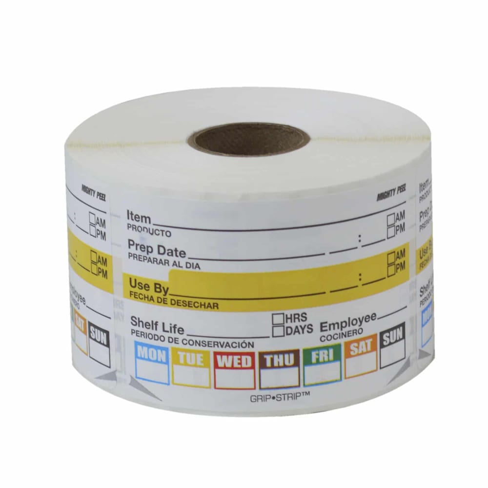 National Checking Company DuraPeel™ Rectangular Permanent Write On Food Storage Label - 2" x 3", White (PIPUS01)