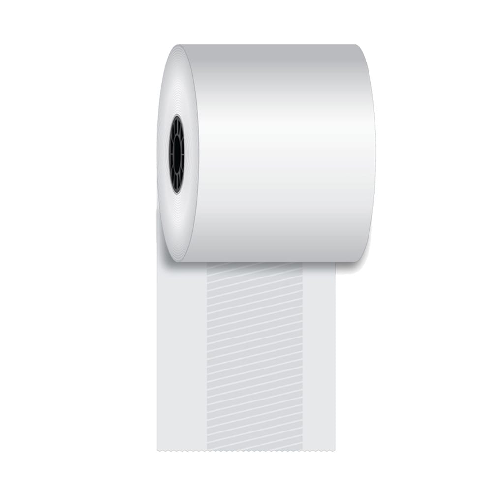 National Checking Company Thermal Register Roll w/ Adhesive - 3 1/8" x 170', White (7313-170AP)