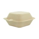Genera 6" Square Disposable To Go Food Container - Molded Fiber, Natural (TCA6X6B400IN) thumbnail 4
