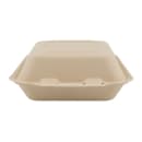 Genera 8" Square Disposable To Go Food Container w/ (3) Compartments - Molded Fiber, Natural (TCA8X83CB200IN) thumbnail 2