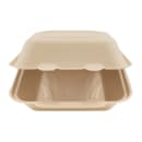 Genera 8" Square Disposable To Go Food Container - Molded Fiber, Natural (TCA8X8B200IN) thumbnail 2
