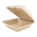 Genera 8" Square Disposable To Go Food Container - Molded Fiber, Natural (TCA8X8B200IN) thumbnail 4