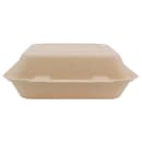 Genera 9" Square Disposable To Go Food Container w/ (3) Compartments - Molded Fiber, Natural (TCA9X93CB200IN) thumbnail 2