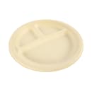 Genera 9" Round Disposable Plate w/ (3) Compartments - Molded Fiber, Natural (TPA903CB500IN) thumbnail 2