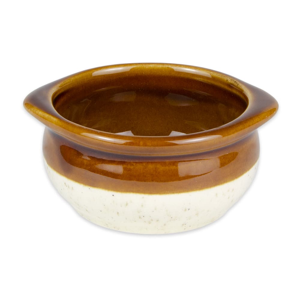 Diversified Ceramics DC12B-TT 10 oz Onion Soup Bowl - Ceramic, Laredo Brown/Clear Speck