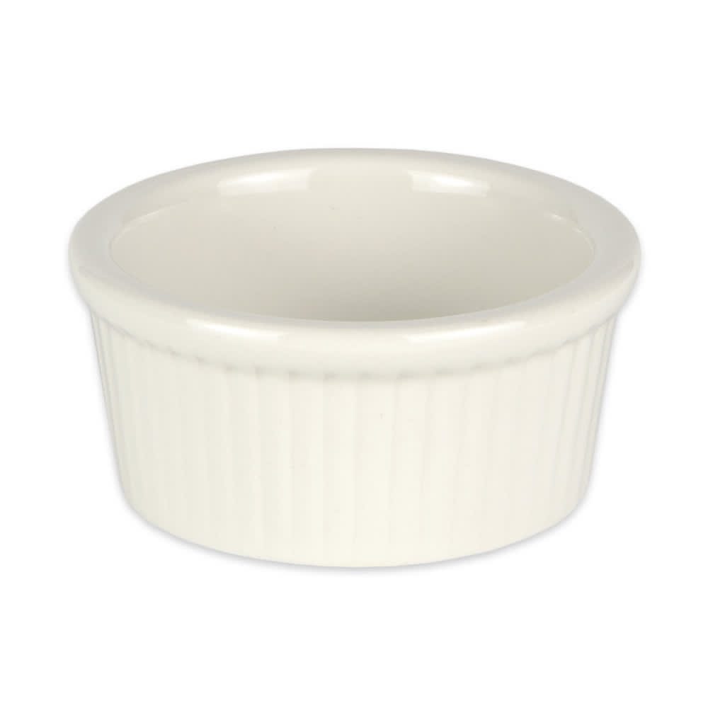 Diversified Ceramics DCI13DW 6 oz Fluted Ramekin - Ceramic, White