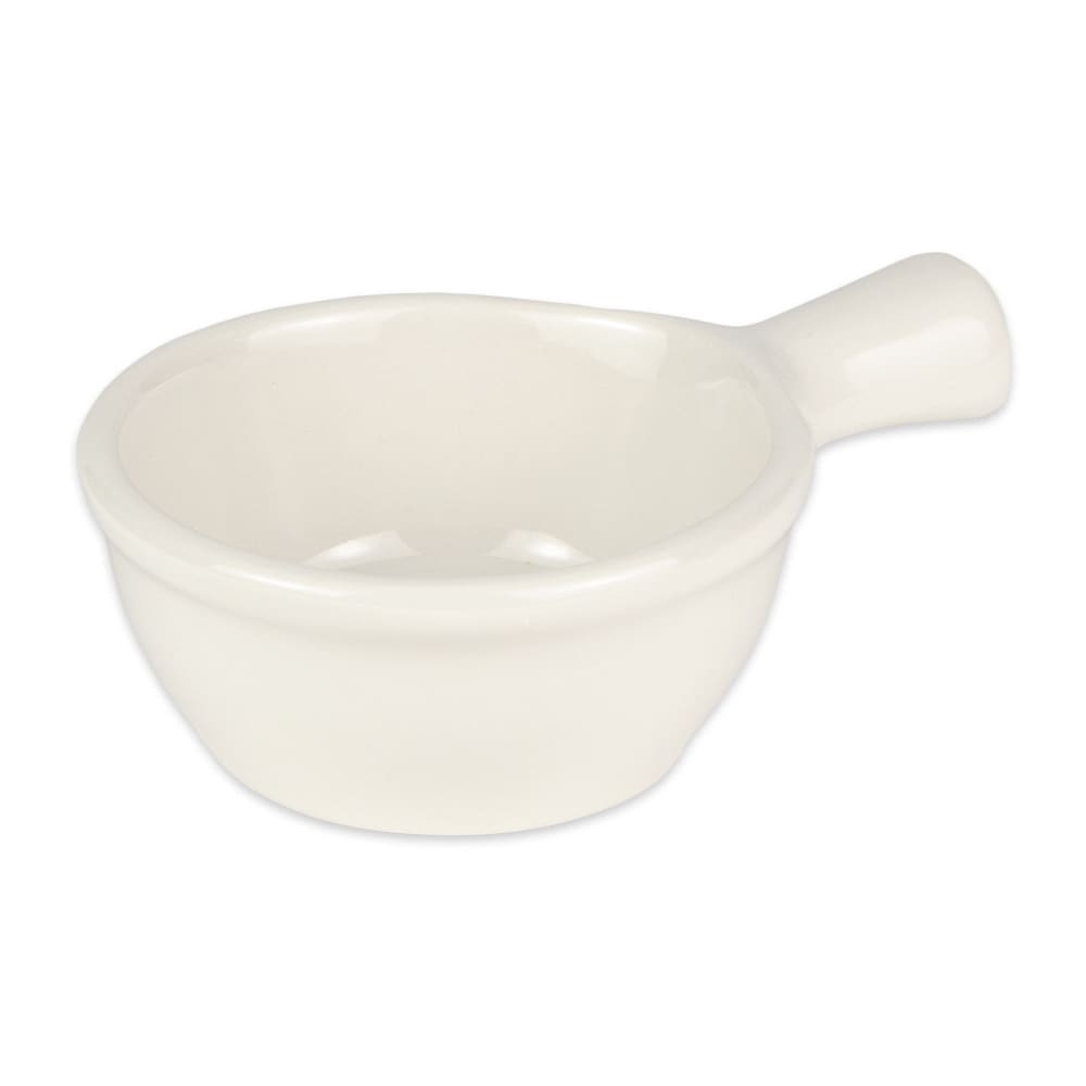 Diversified Ceramics DC14 10 oz Onion Soup Bowl w/ Handle - Ceramic, White