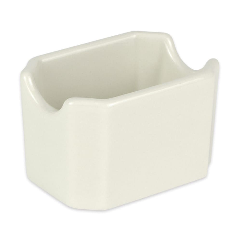 Diversified Ceramics DC20S Rectangular Sugar Caddy - Ceramic, White